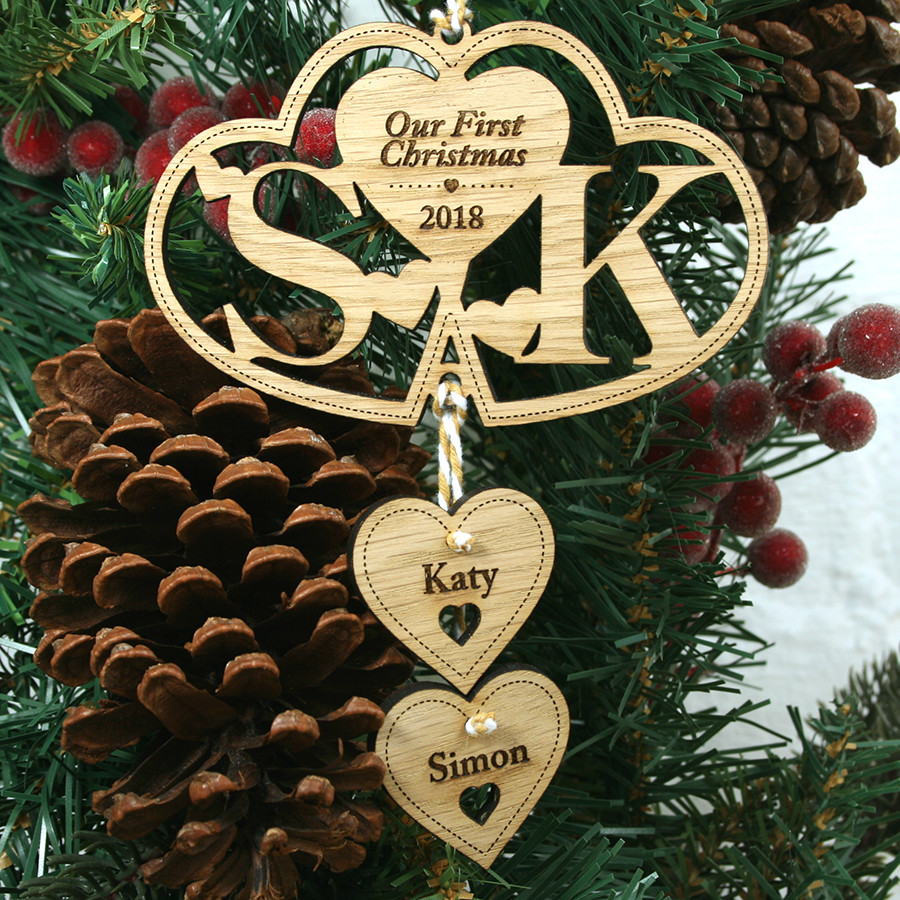 personalised first christmas decorations